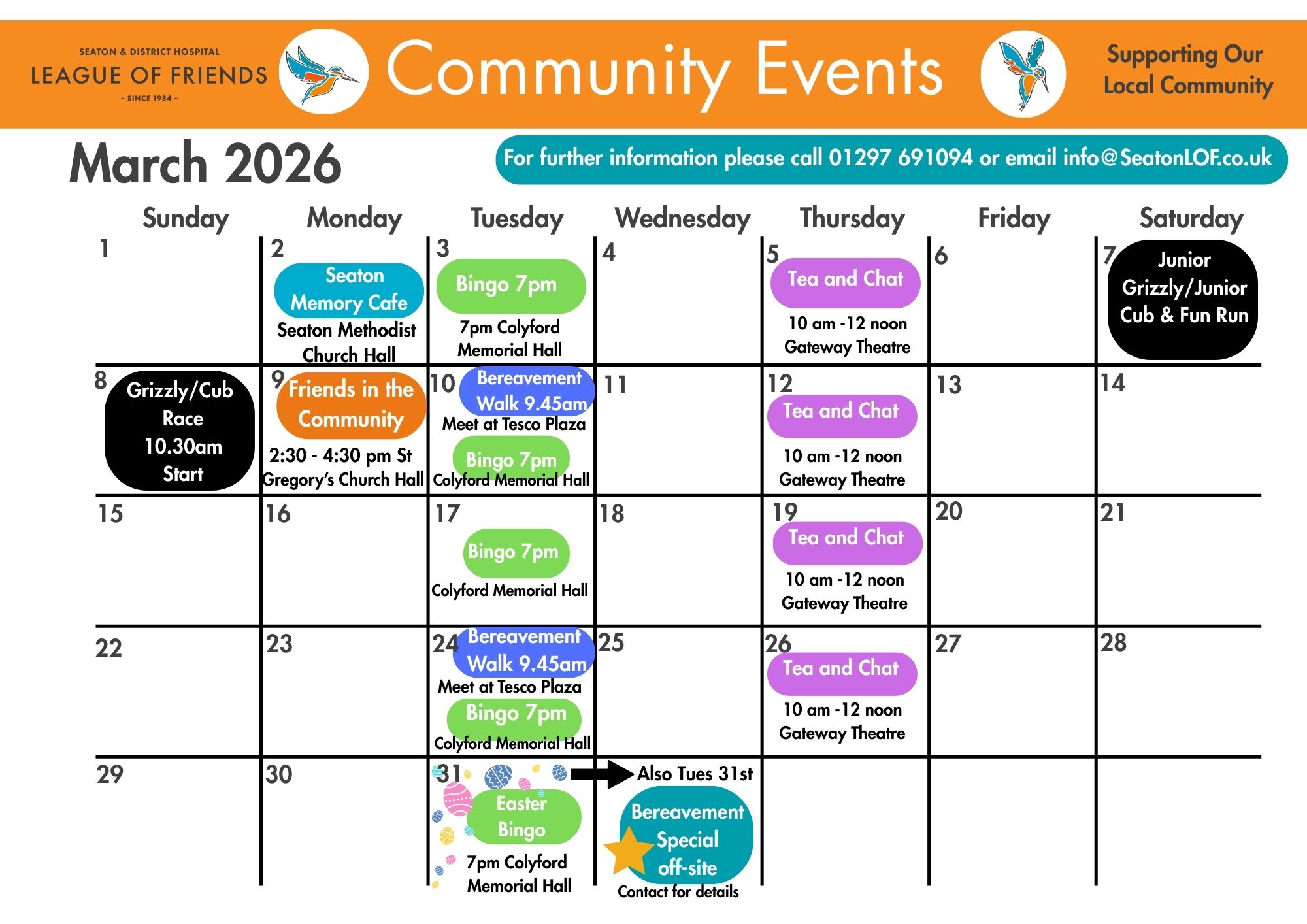 Community Timetable March